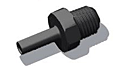 QCSAG Series Male National Pipe Thread (NPT) x Stem Polypropylene Connector (QCSAG-14-2M-BPP)